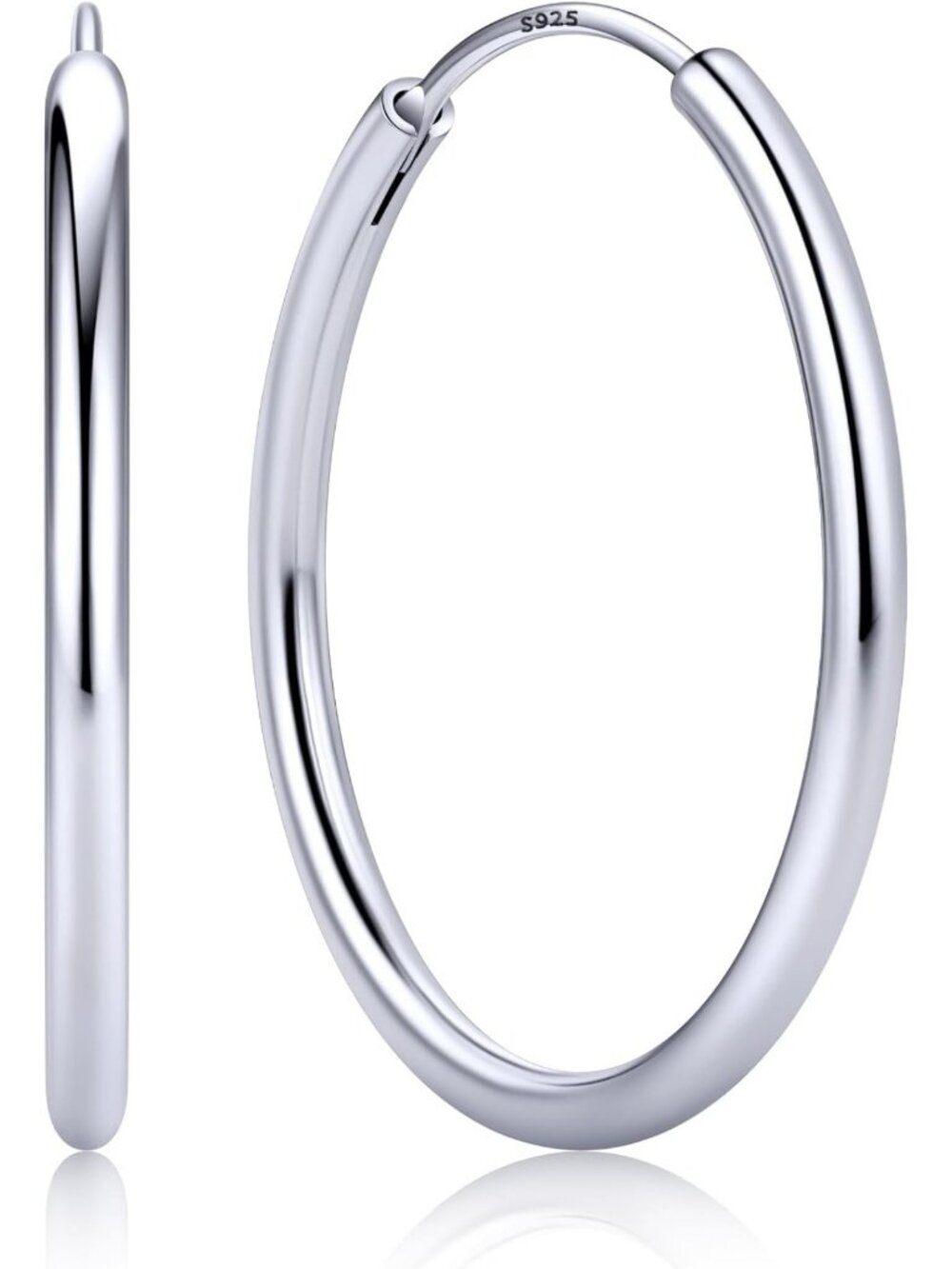 Stylish Sterling Silver Hoop Earrings for Women - Elegant Everyday Jewelry